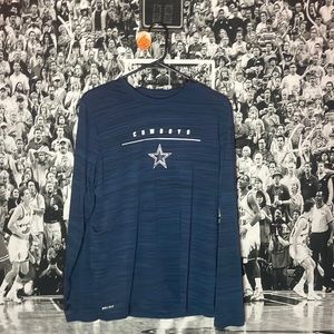Nike Youth Dallas Cowboys Dri Fit Long Sleeve T Shirt